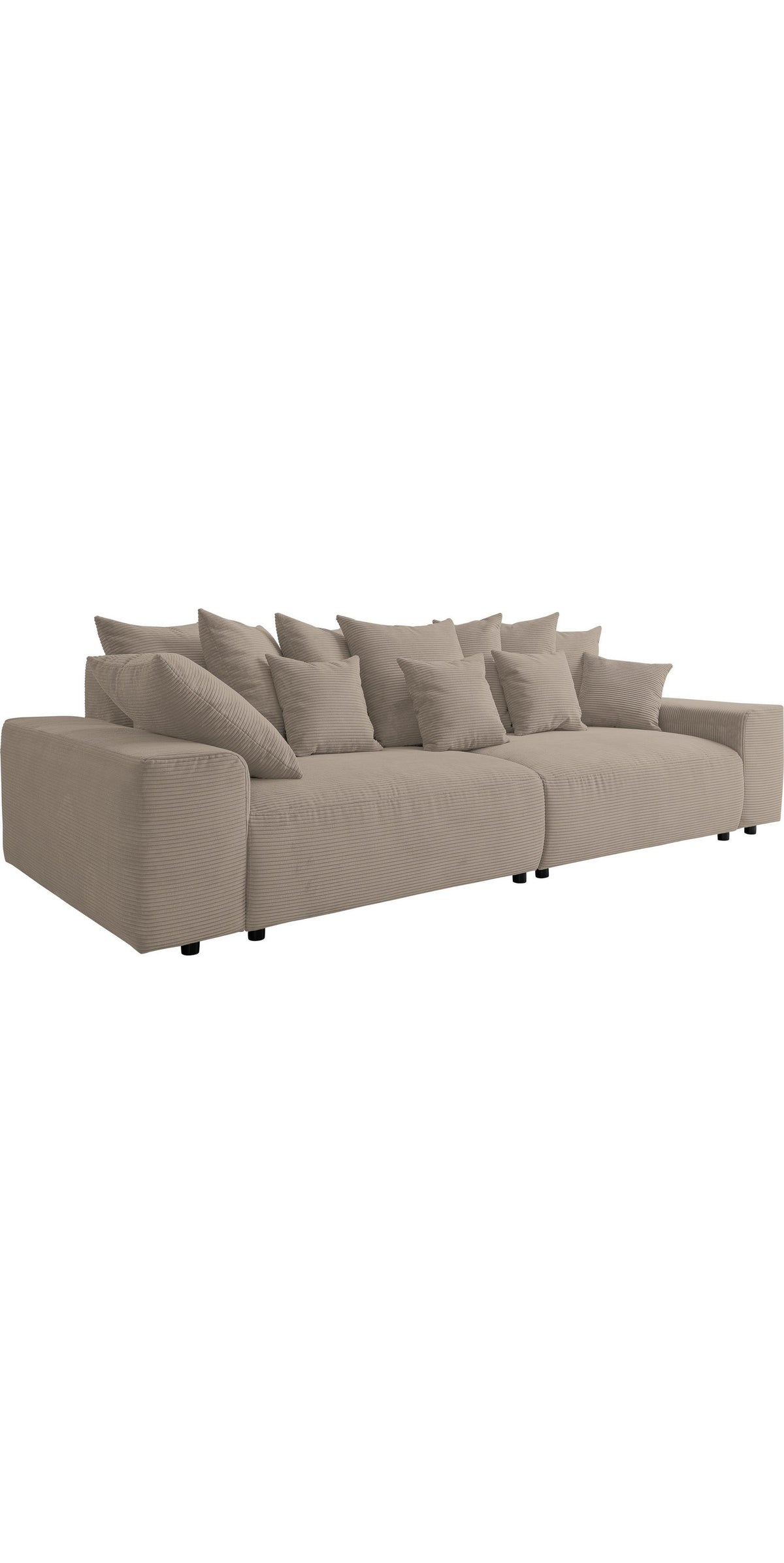 Beiges Big Sofa MAXI aus Cord im Wohnzimmer