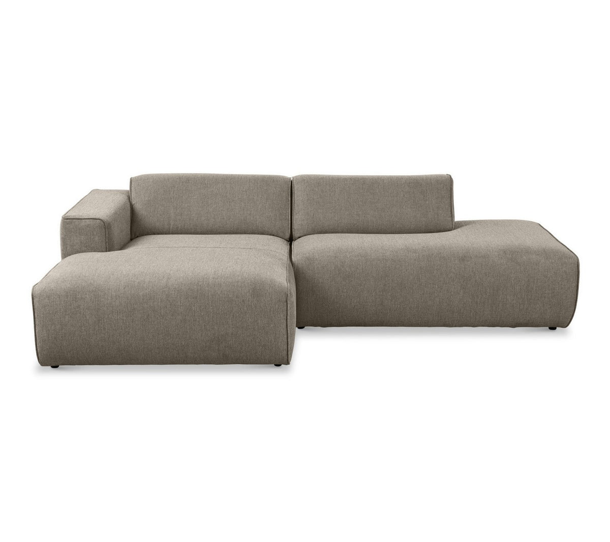 Cord Ecksofa NOORD in Braun von vorne