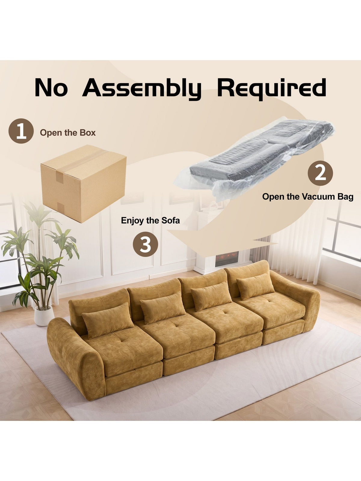 Cord Sofa VANKEL in L-Form aufgestellt