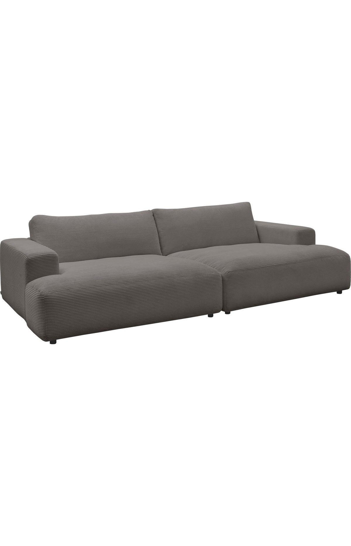 Big Sofa LUCIA aus Cord in Dunkelgrau Wohnzimmeransicht