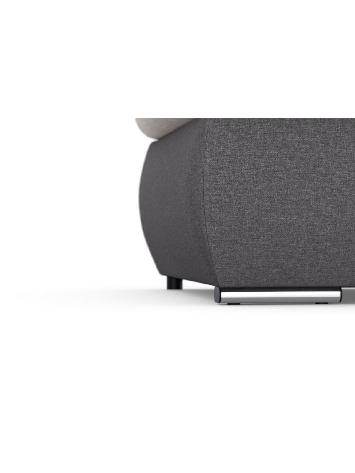 Cord Ecksofa MORIC in Grau Silber Ansicht 5