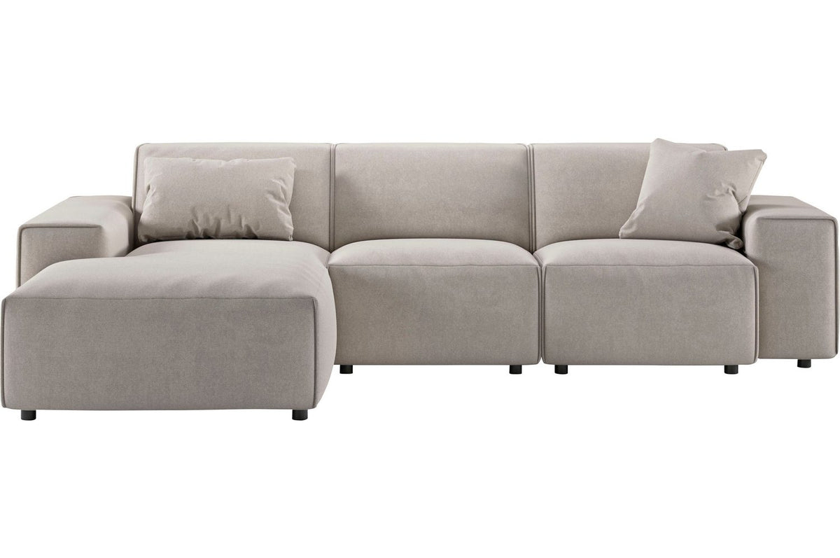 Cord Ecksofa GLIMMINGE Nahaufnahme des Bezugs in Nature