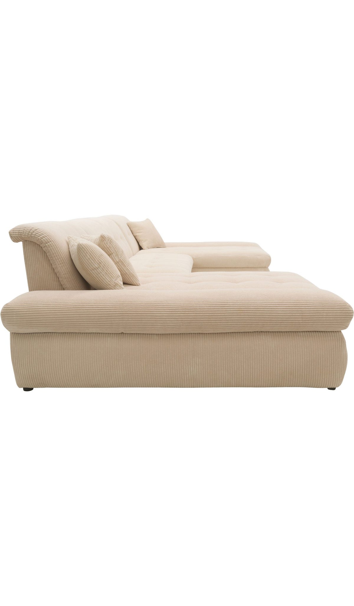 Cord Wohnlandschaft MORIC in Creme Detailansicht des Cordbezugs