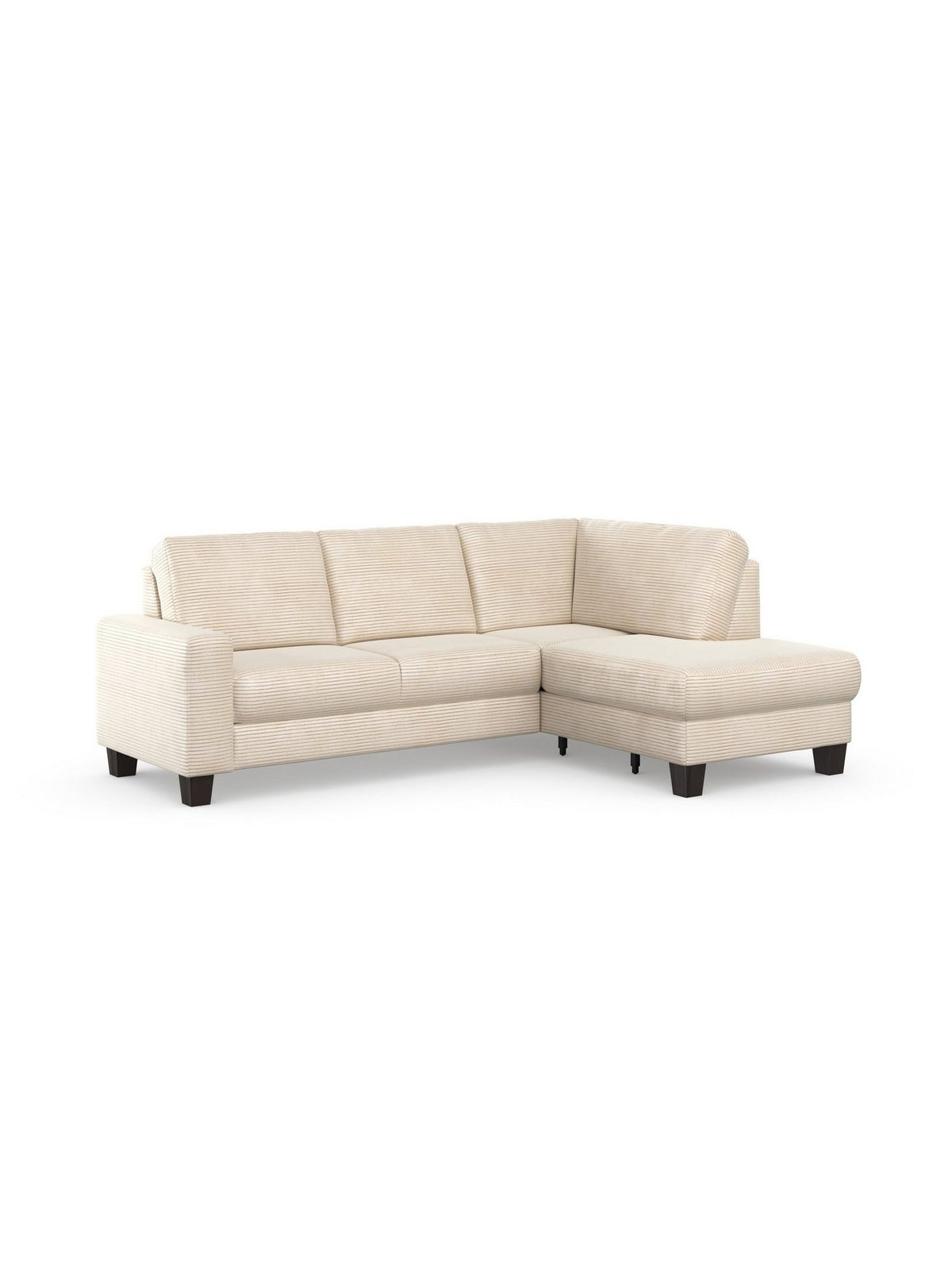 Holzfuesse des Cord Ecksofas Summer