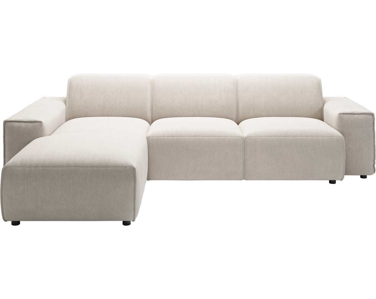 Cord Ecksofa GLIMMINGE im hellen Wohnzimmer