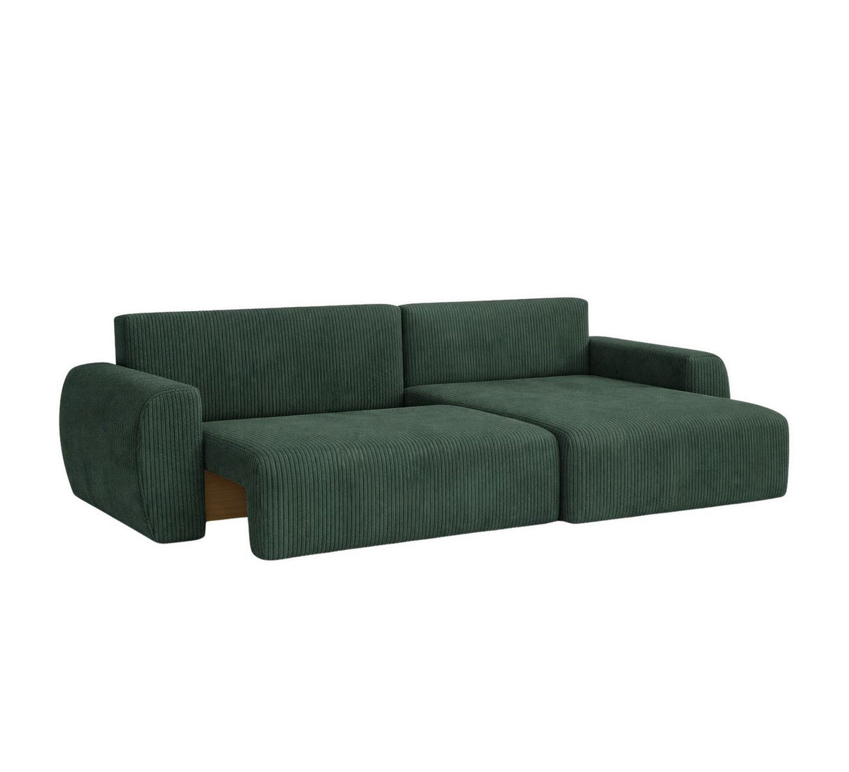 Cord Ecksofa ARIEL XL in Grün Ansicht 2