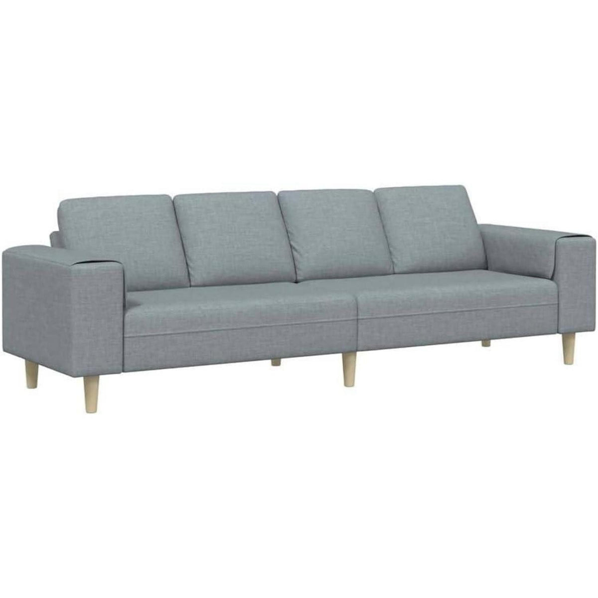 Seitenansicht des Cord Ecksofas mit verjüngten Beinen