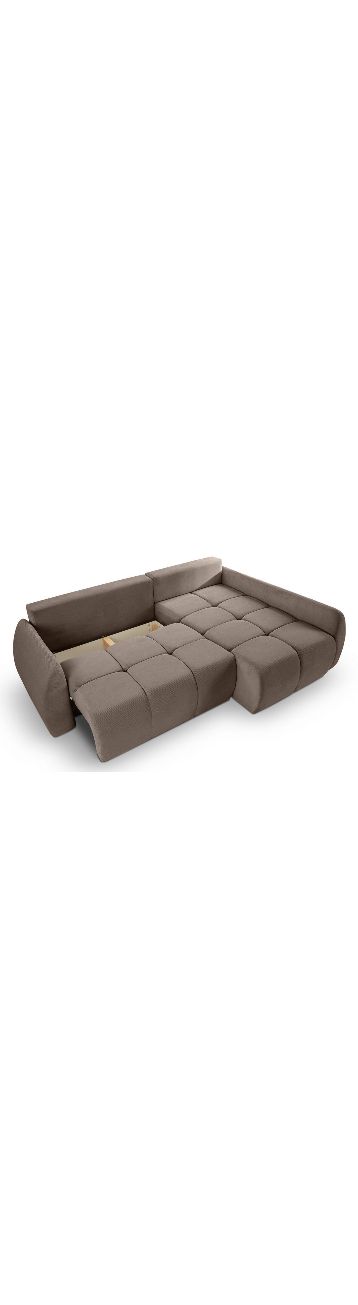 Cord Ecksofa SANO LARGO mit ausgeklappter Liegefläche