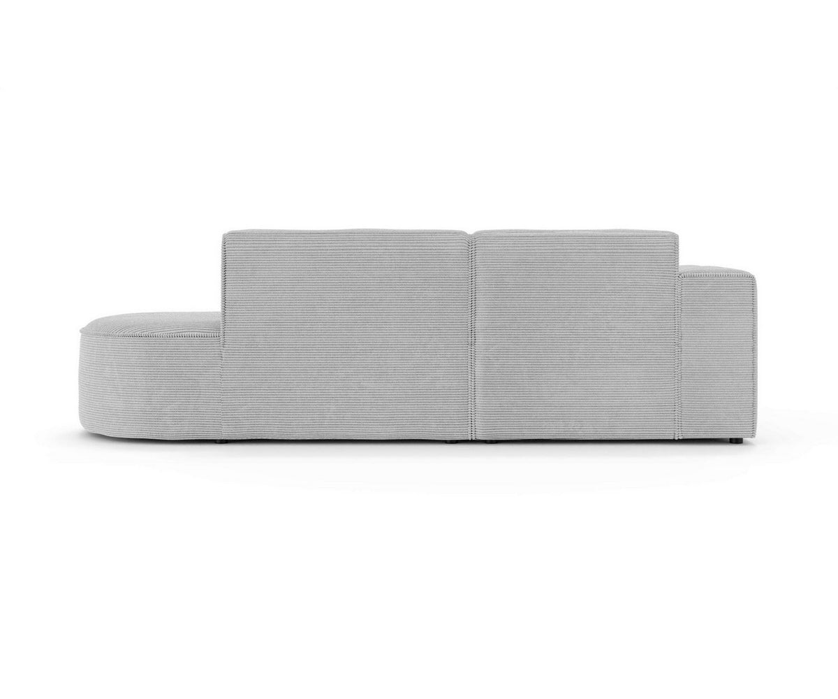 Cord Ecksofa ADELLA XL mit schwarzen Rundfuessen