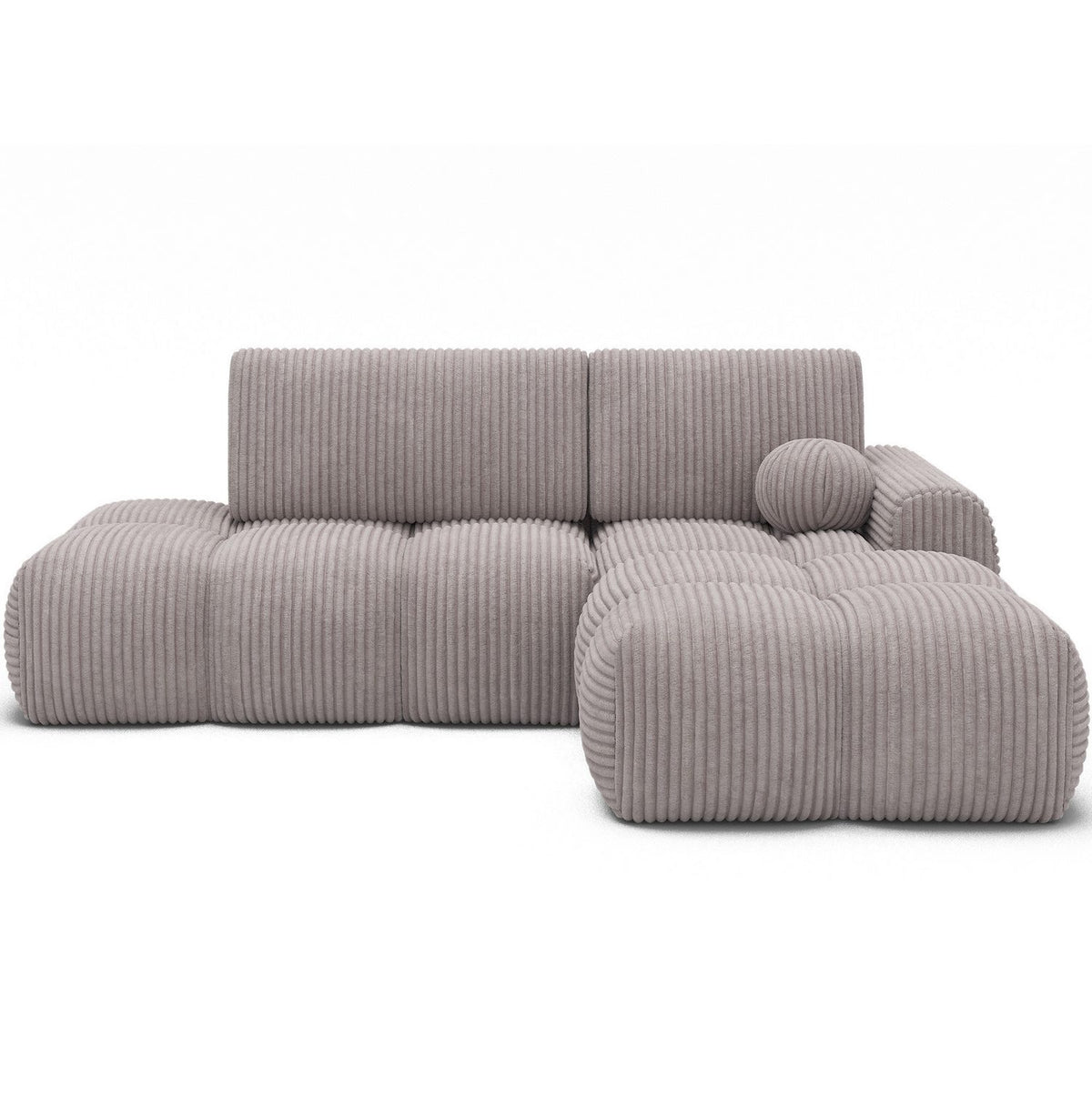Ausgeklappte Liegefläche des Ecksofas SFERA