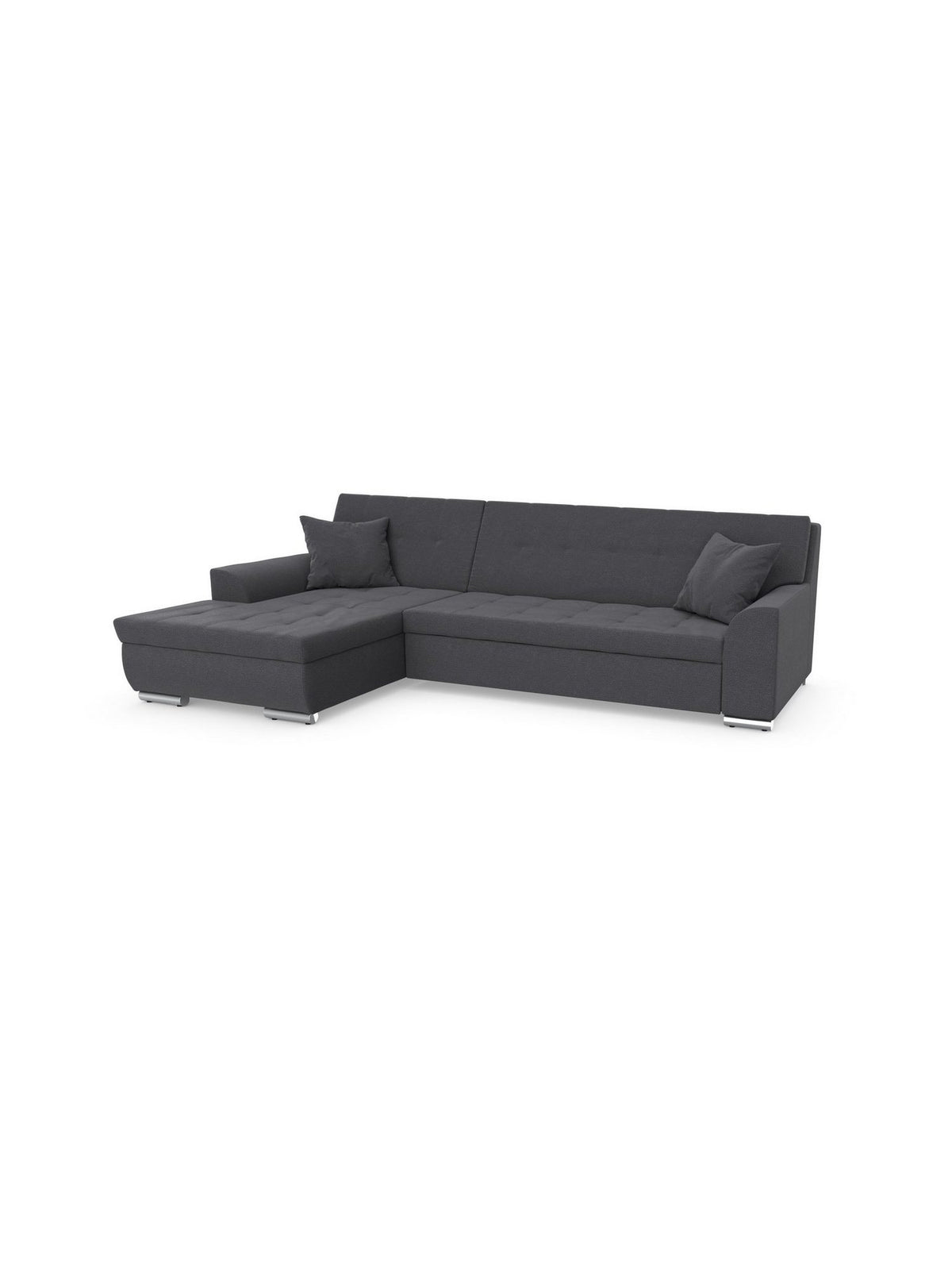 Recamiere des Cord Ecksofas TREVISO von der Seite