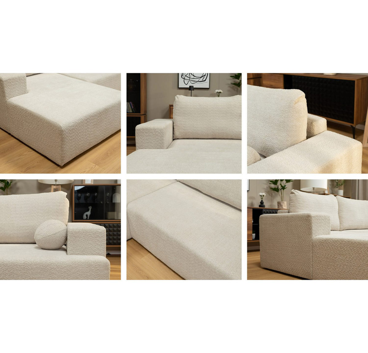 Cord Ecksofa MIVO Detailansicht des Cordbezugs