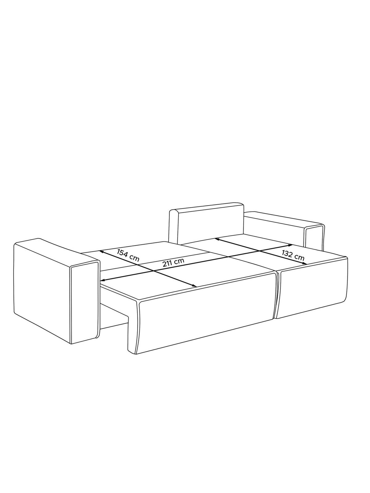 Cord Ecksofa NAPI 262 cm in Beige Ansicht 7