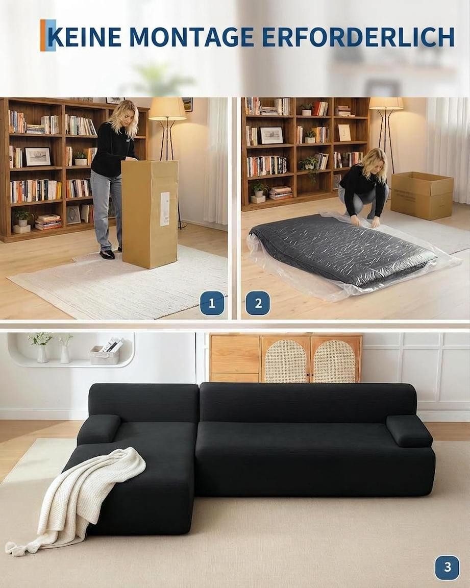 Modulares Cord Ecksofa Module einzeln aufgestellt