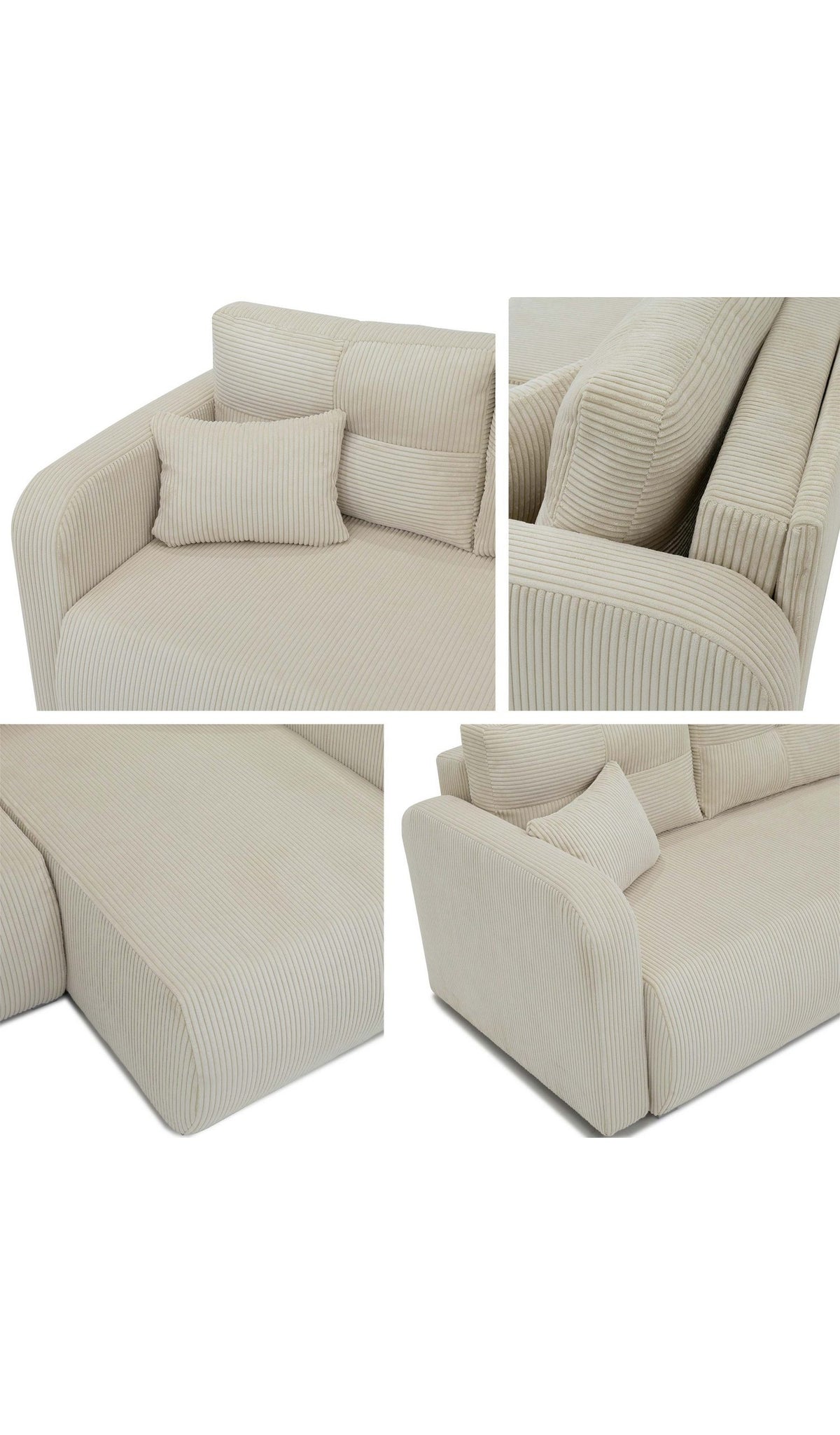 Cord Ecksofa VIENA in Poso 22 Ansicht 4