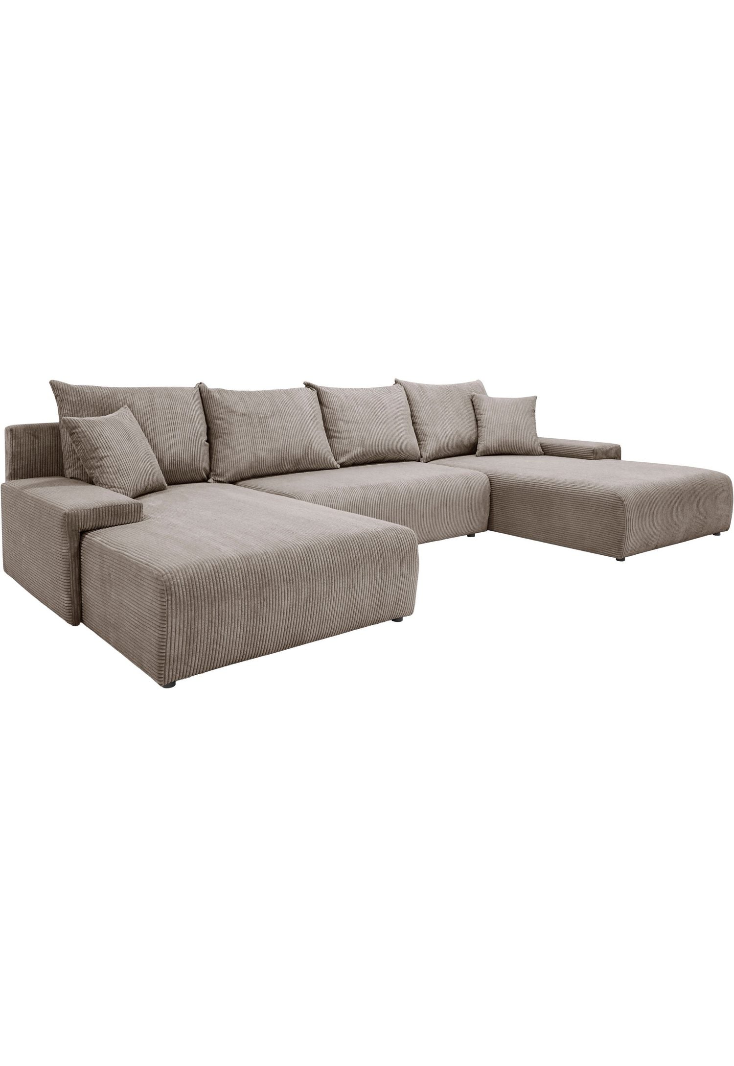 Beige Cord Wohnlandschaft AMALFI im Wohnzimmer