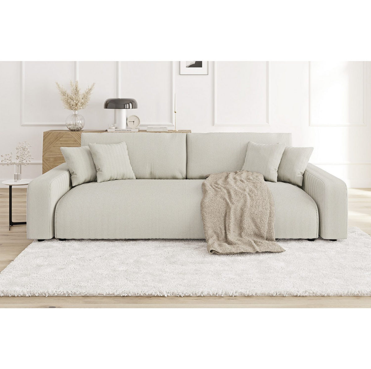 Geöffneter Bettkasten des Schlafsofas EMMA