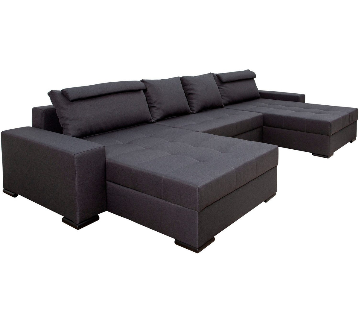 Cord Wohnlandschaft JOSY XXXL-Relax 352 cm in Dunkelgrau Ansicht 6
