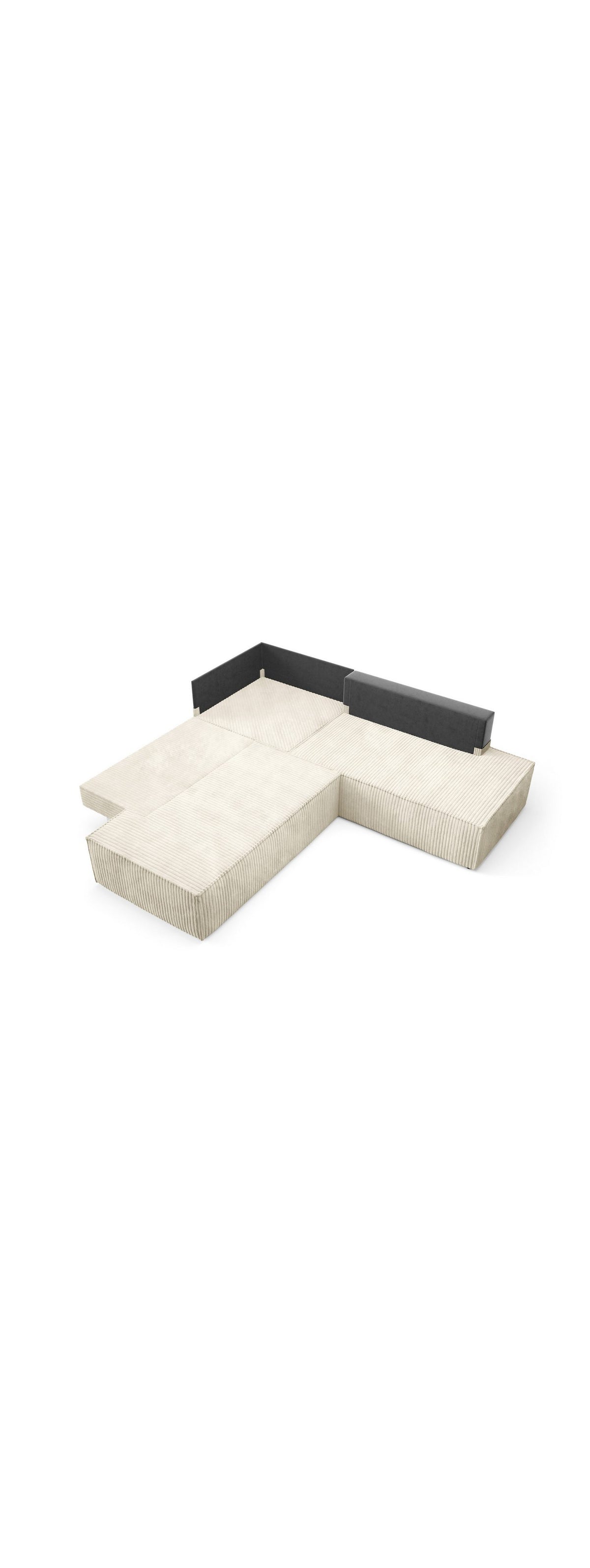 Cord Ecksofa TILIA II in Ecru Produktbild 5