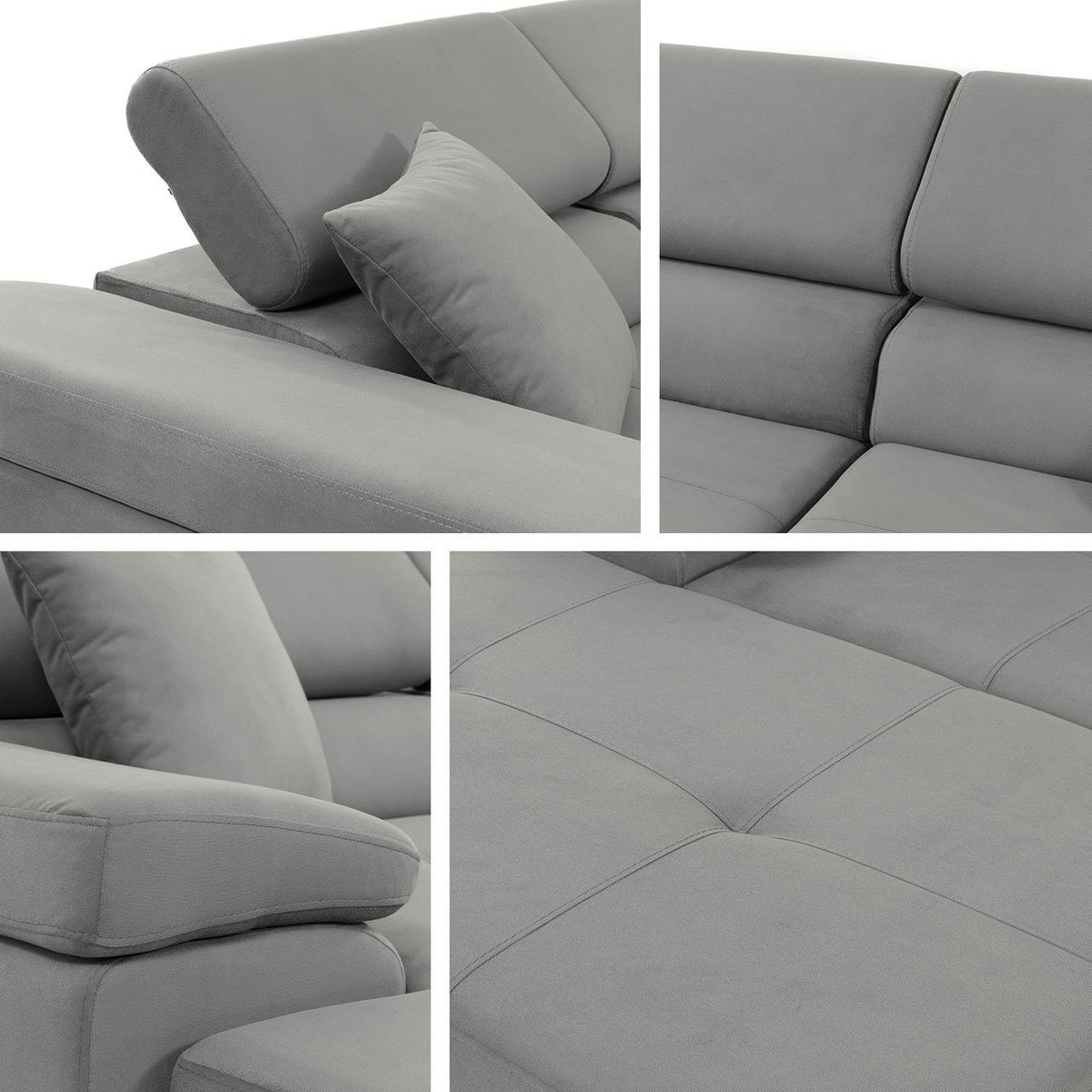 Ausgezogene Schlaffläche des Cord Ecksofas