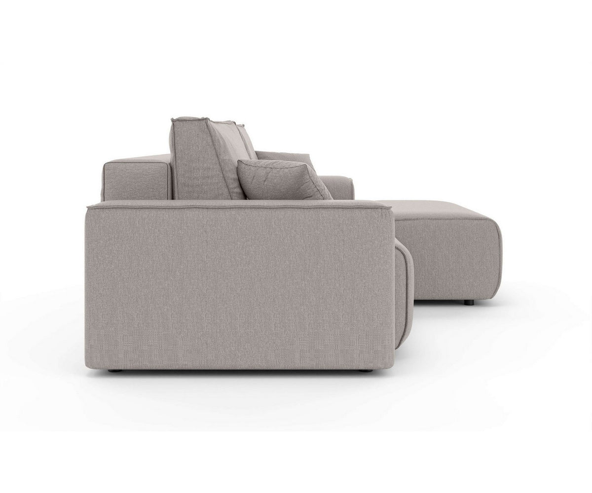 Recamiere des beigen Ecksofas SANTENAY