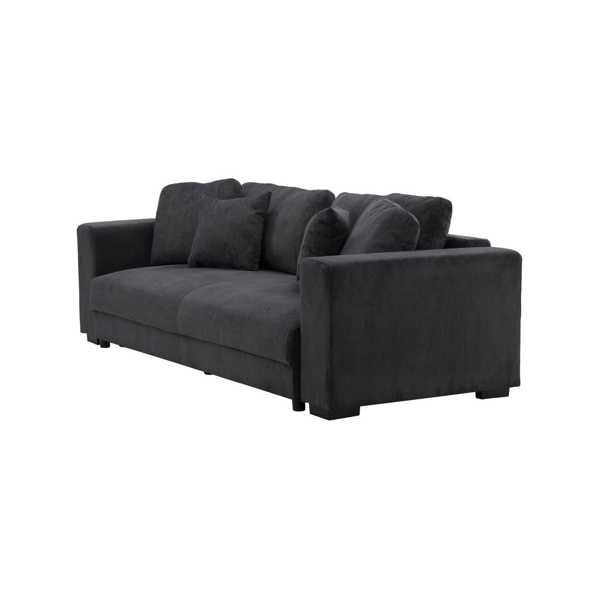 Cord Sofa BELLMANN in Dunkelgrau Seitenansicht