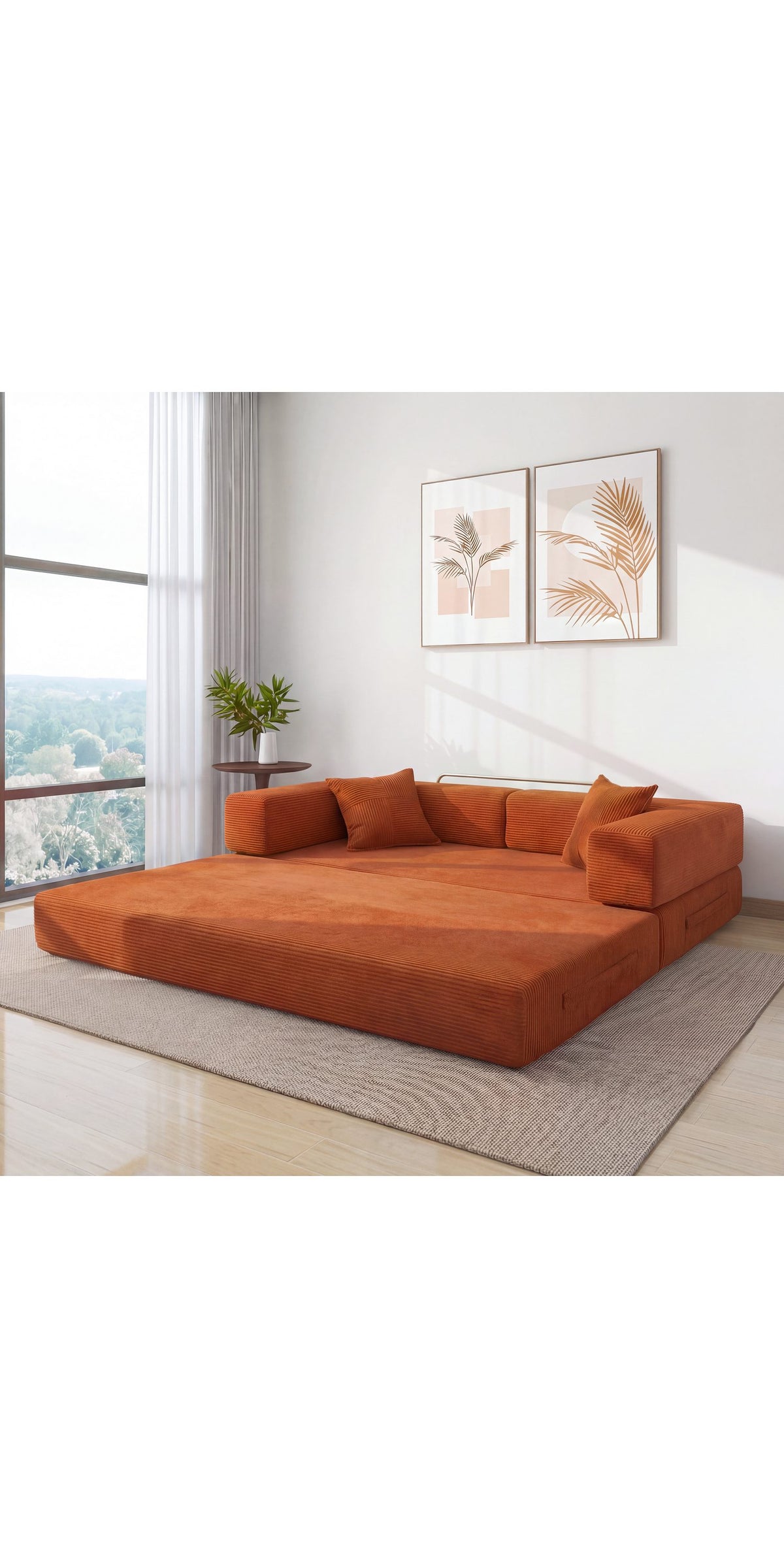 Maßangaben des 5-in-1 Cord Schlafsofas