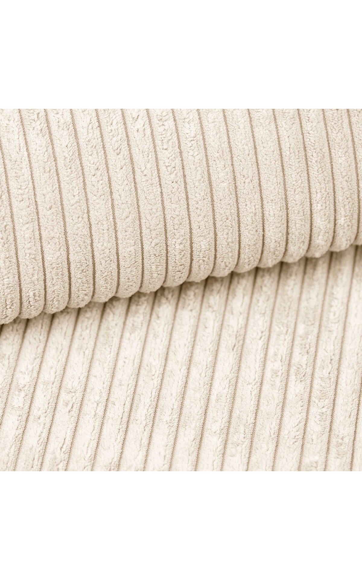 Cord Eckcouch MINSK R Beige im Wohnzimmer