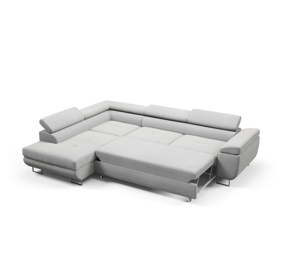 Cord Ecksofa FUN LUCY seitliche Ansicht der Ottomane
