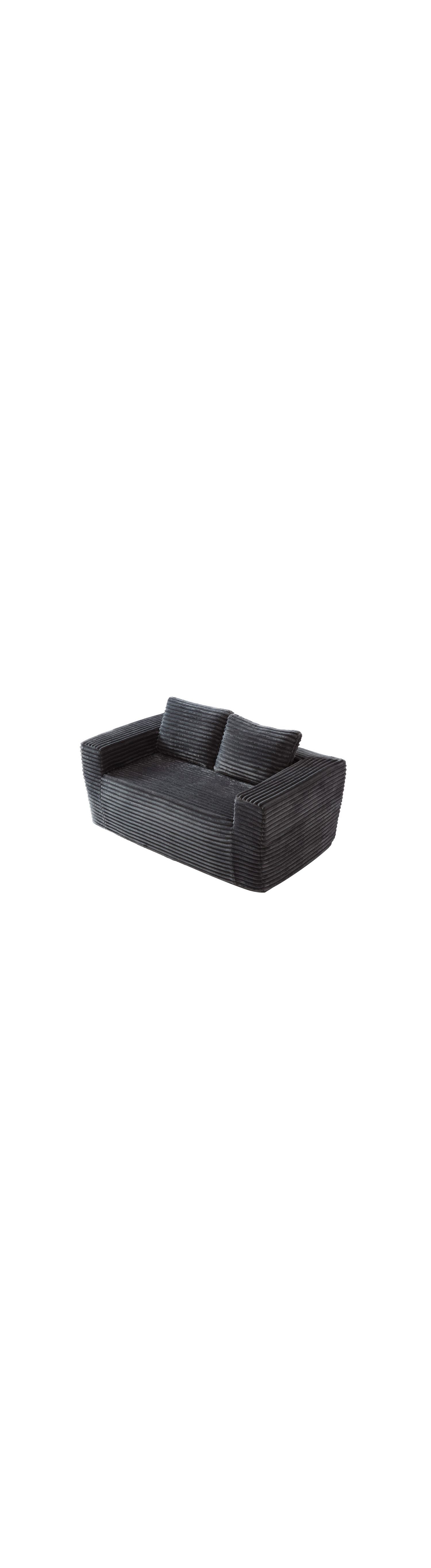 Cord Bodensofa BONELESS in Grau Gesamtansicht