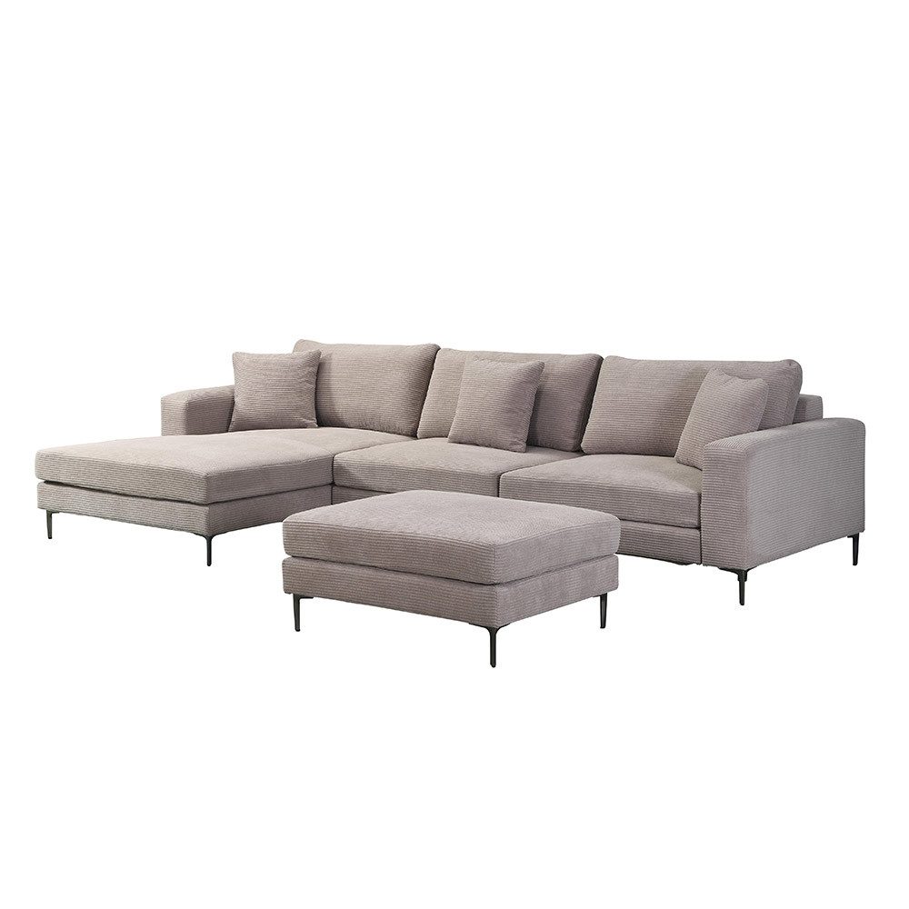 Detailansicht des feinen Cordbezugs in Beige