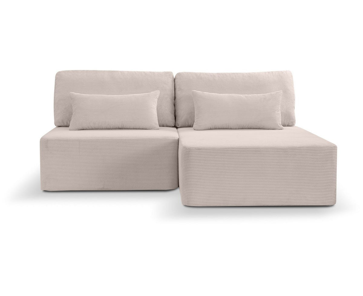 Cord Schlafsofa AMSTERIX in Grau-Beige aus einer weiteren Perspektive