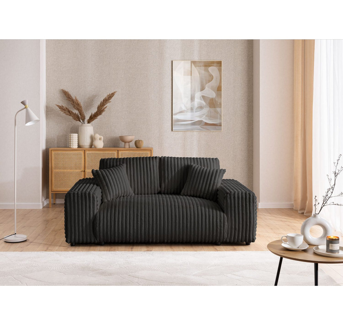 MOLLIS 2-Sitzer mit losen Rückenkissen und Zierkissen