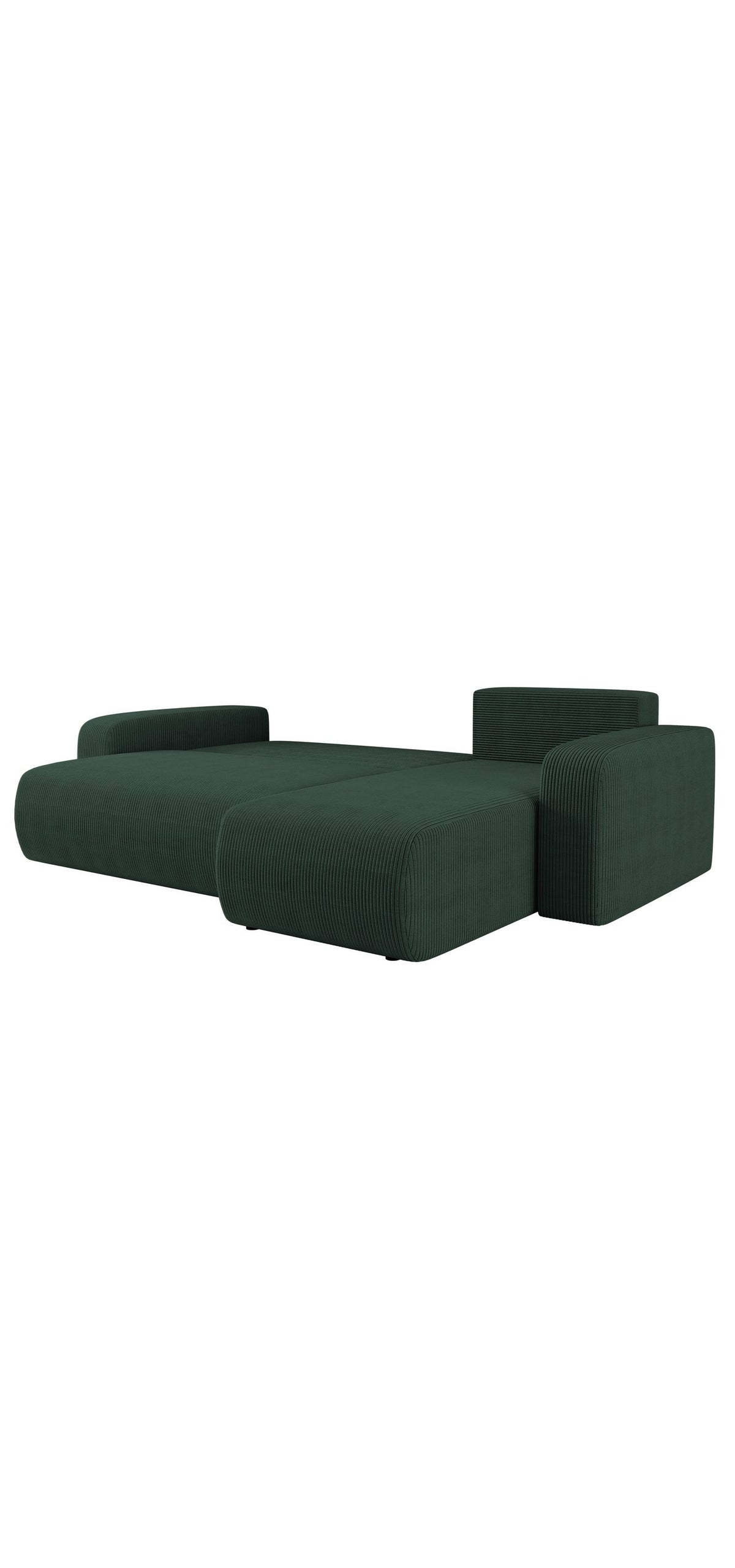 Cord Ecksofa MILANO L von der Seite mit Ottomane