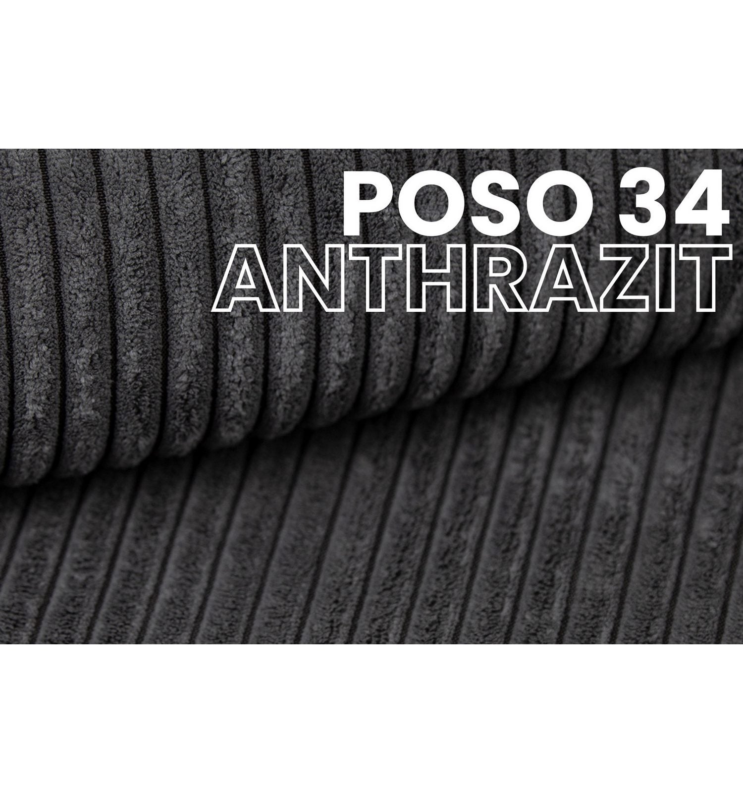 Cord Ecksofa CORD-L MINI in Anthrazit - Produktansicht 5