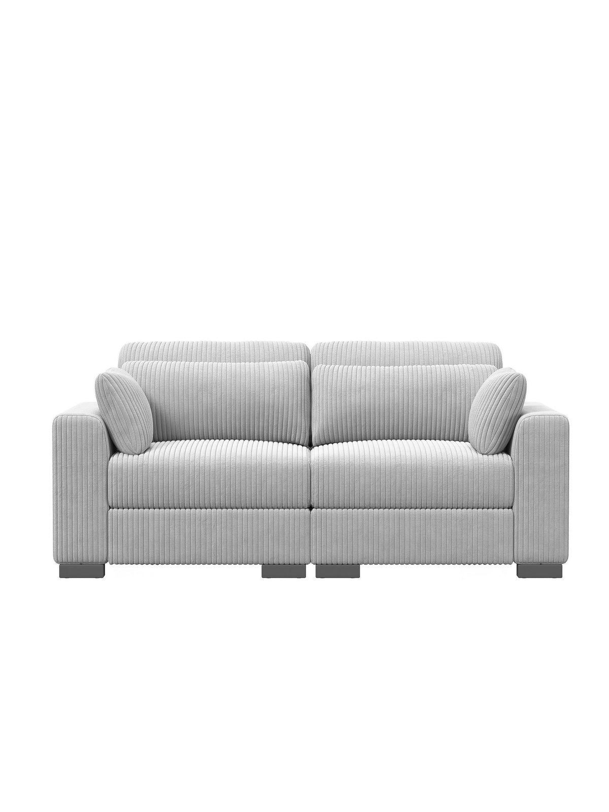 Modulares Cord Ecksofa LIEBESSOFA in Grau - Produktansicht 6