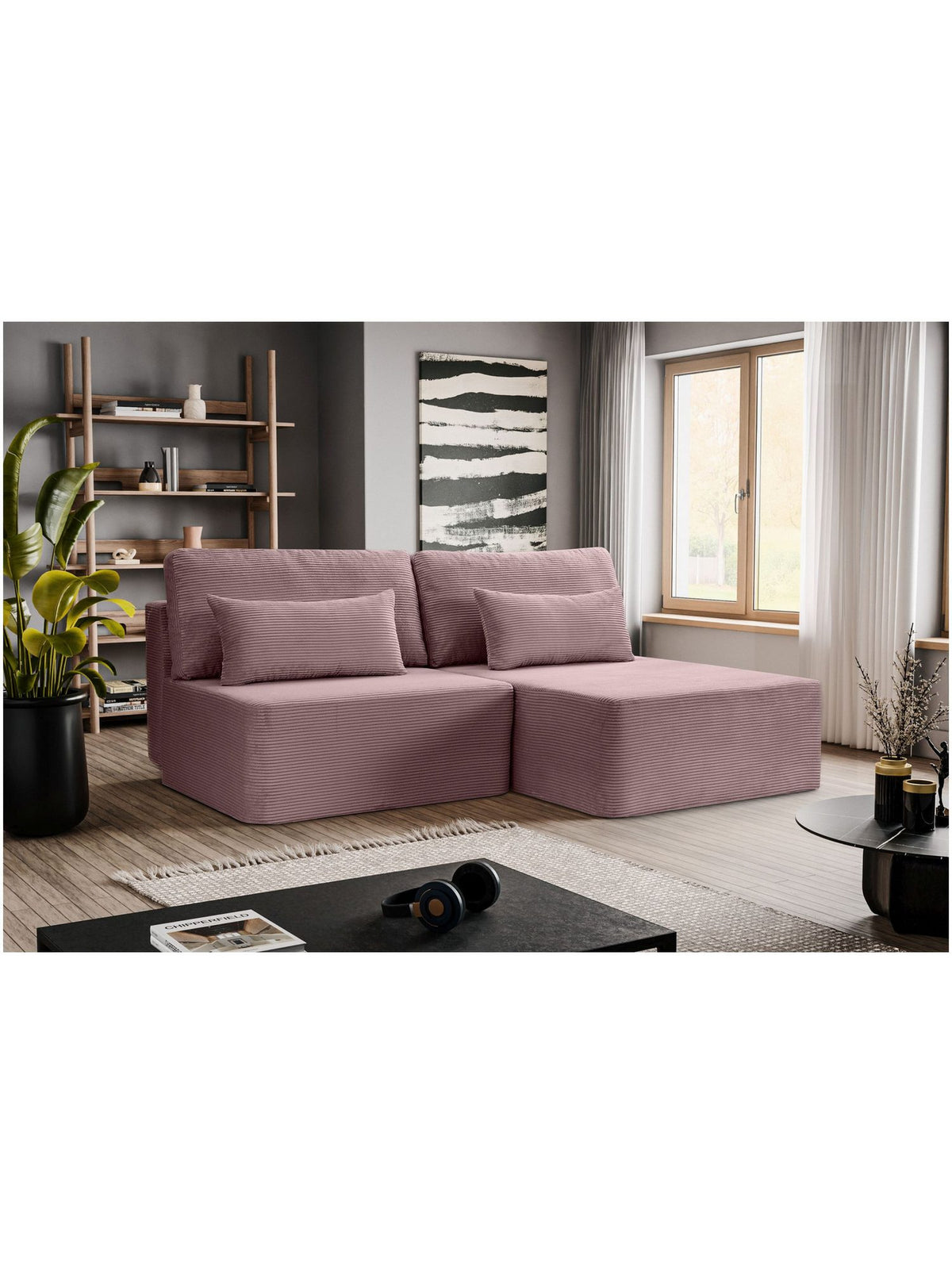 Geöffneter Bettkasten des Schlafsofas AMSTERIX