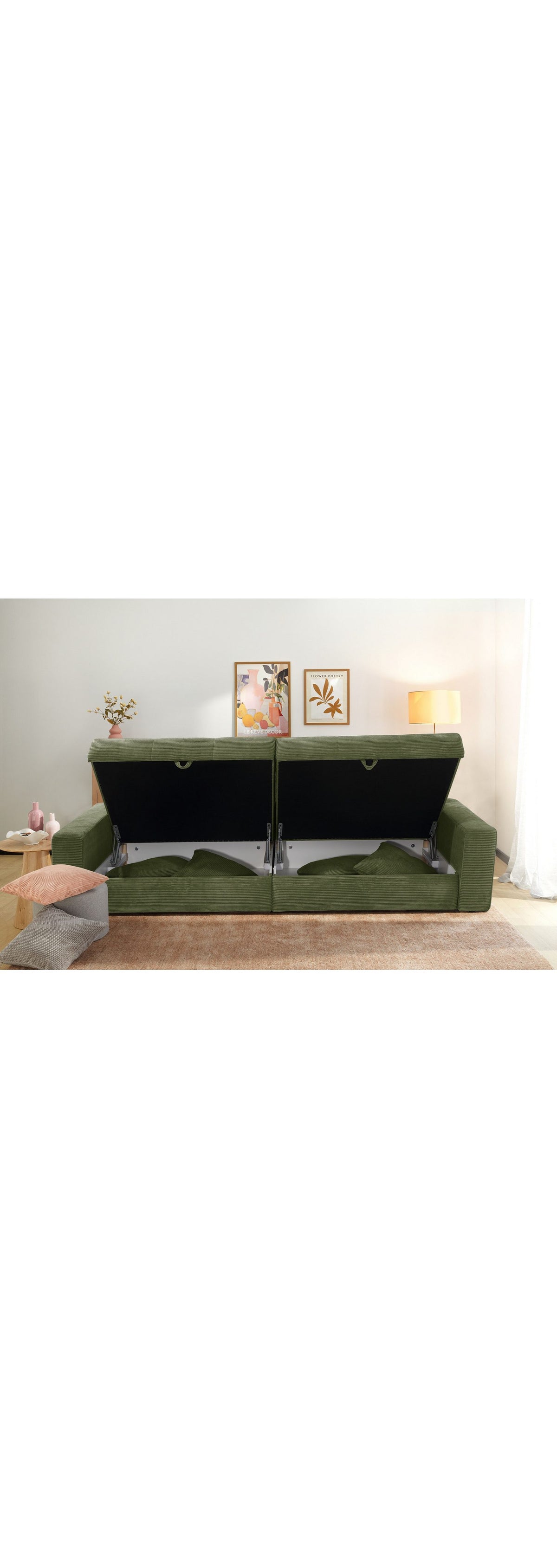 Cordbezug des Big-Sofas SPACE XL in Nahaufnahme
