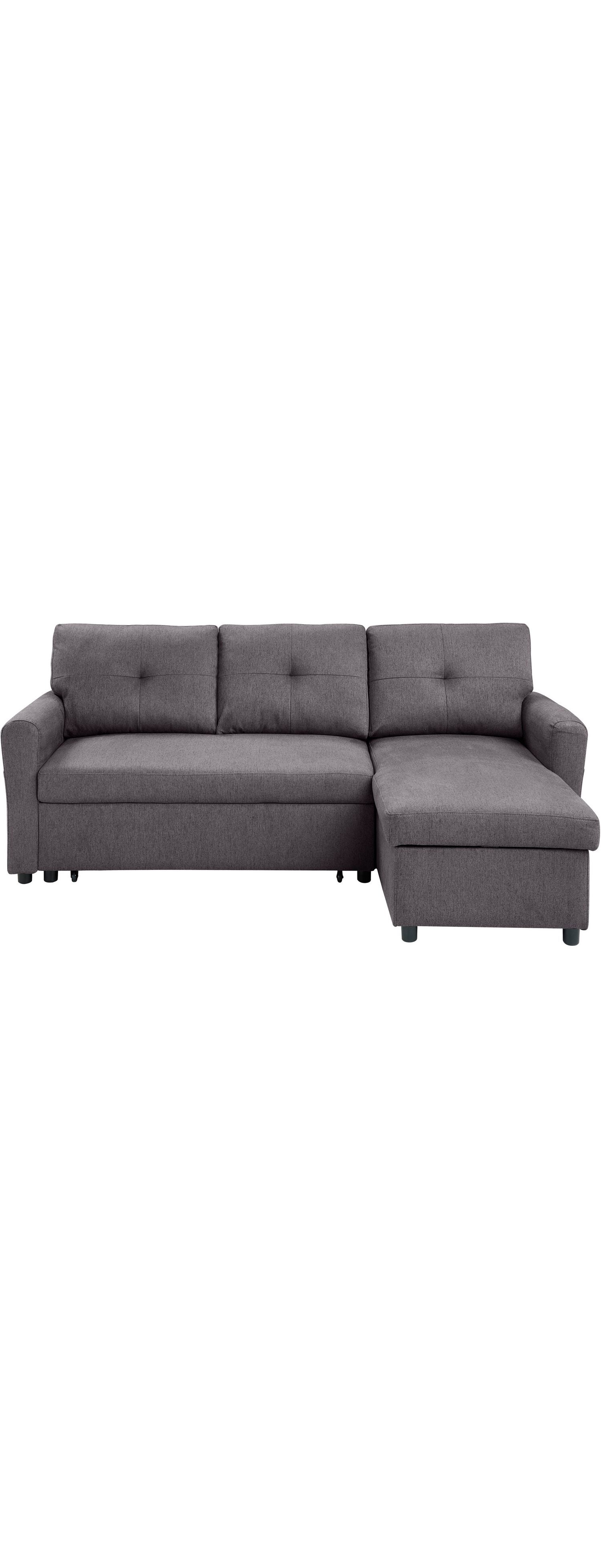 Cord Ecksofa GUSTAVO Detailaufnahme des Cordbezugs in Dunkelgrau