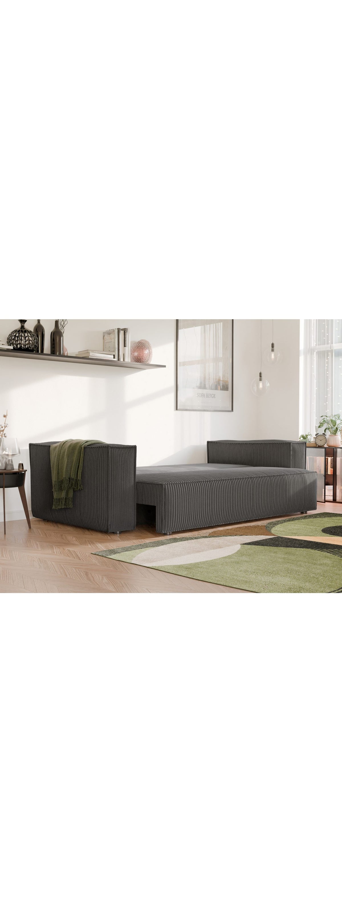 Ausgezogene Liegefläche des Schlafsofas BALI