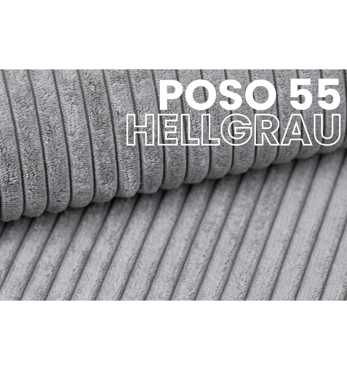 Seitenansicht des Cord Ecksofas CORD XL