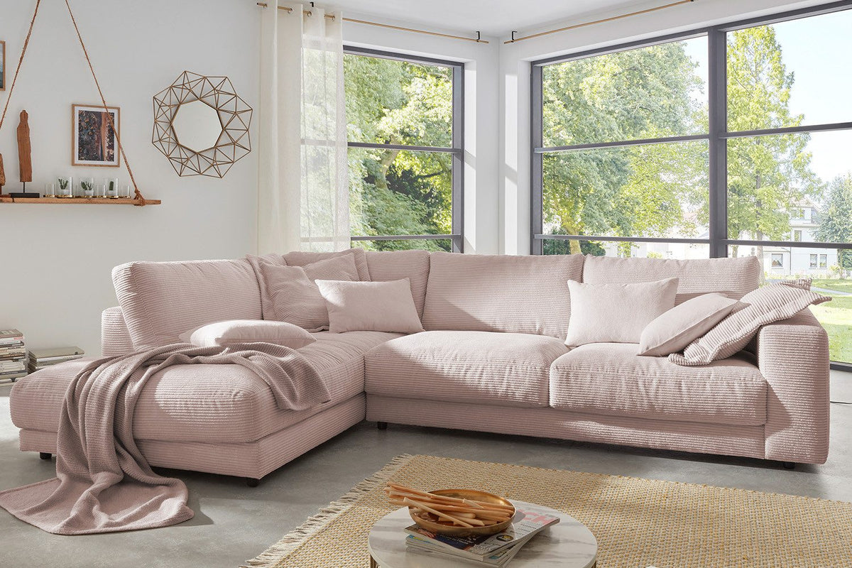 Lose Sitz- und Rueckenkissen des Ecksofas MADELINE