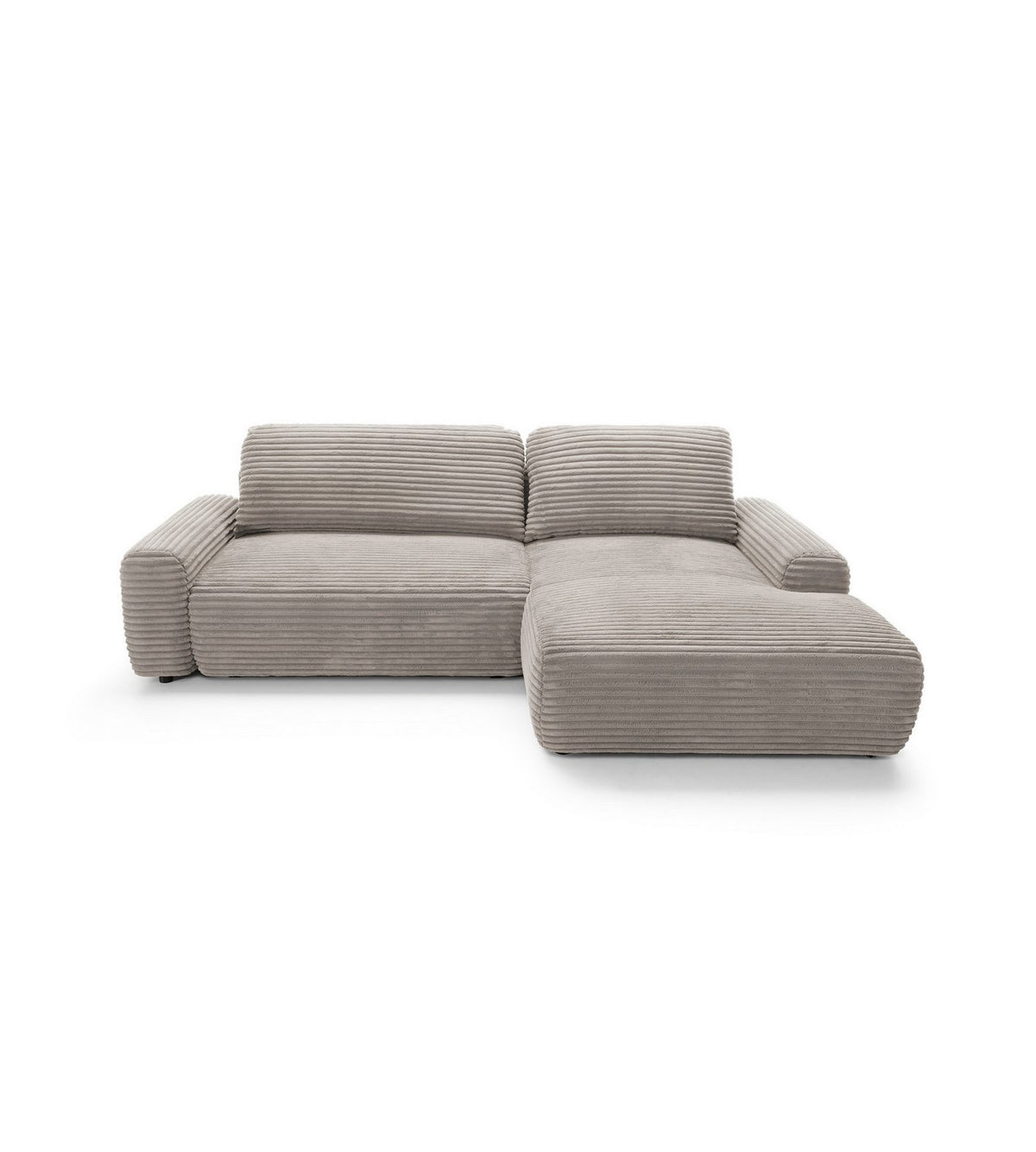 Detailansicht des Breitcord Bezugs Ambience in Taupe