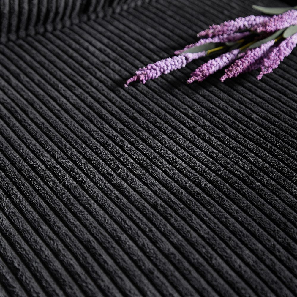 Cord Sofa 206 cm in Schwarz Ansicht 6