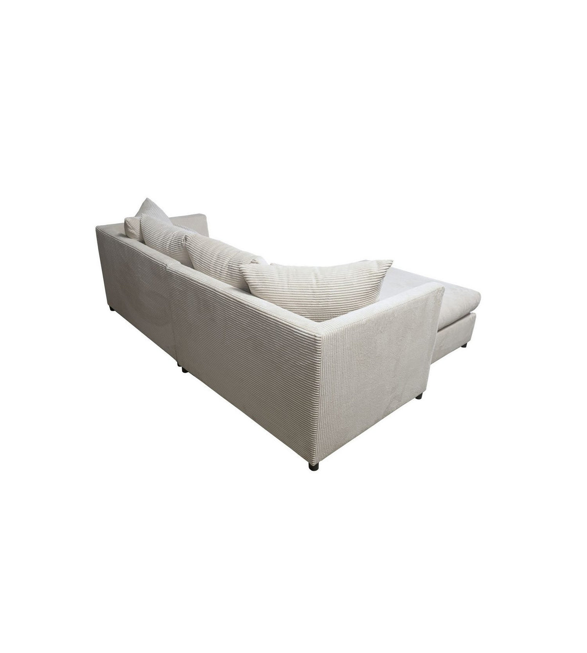 Seitenansicht der Couch PAM 1 mit Hocker