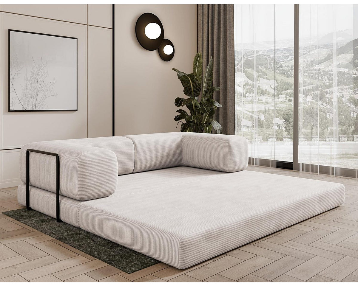 Sofa mit geöffneter Klappfunktion