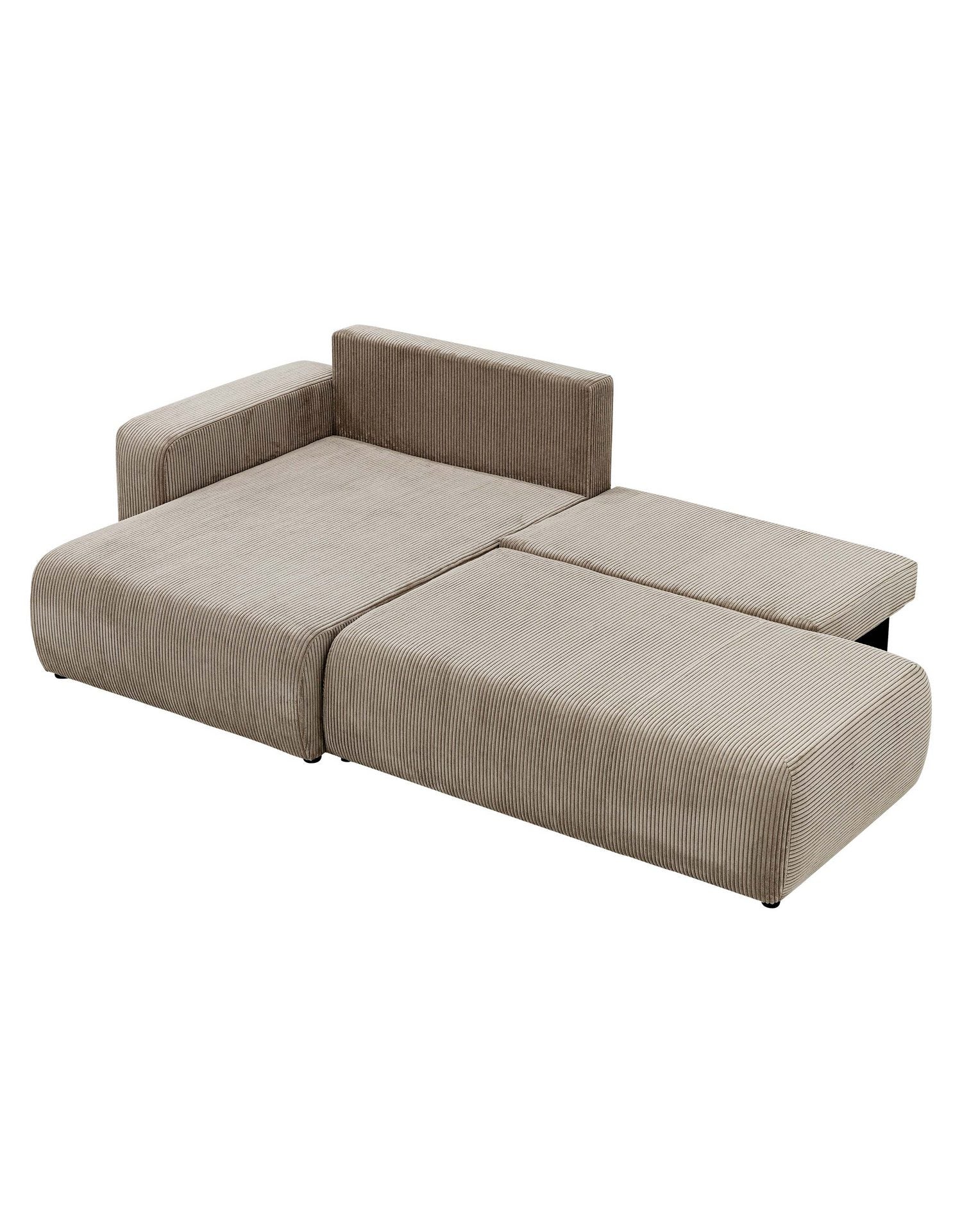 Detailansicht des Poso Cordbezugs am Ecksofa PIANO O