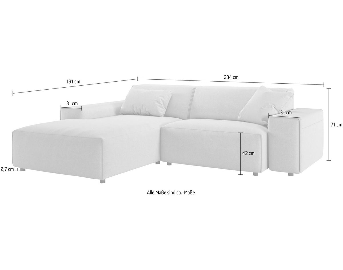 Cord Ecksofa GLIMMINGE Wohnansicht