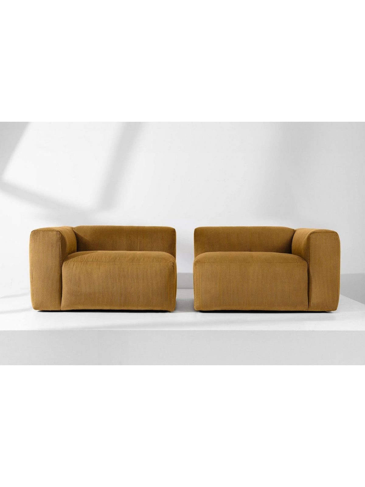 Modulares Cord Sofa BUFFO in Gelb Ansicht 6