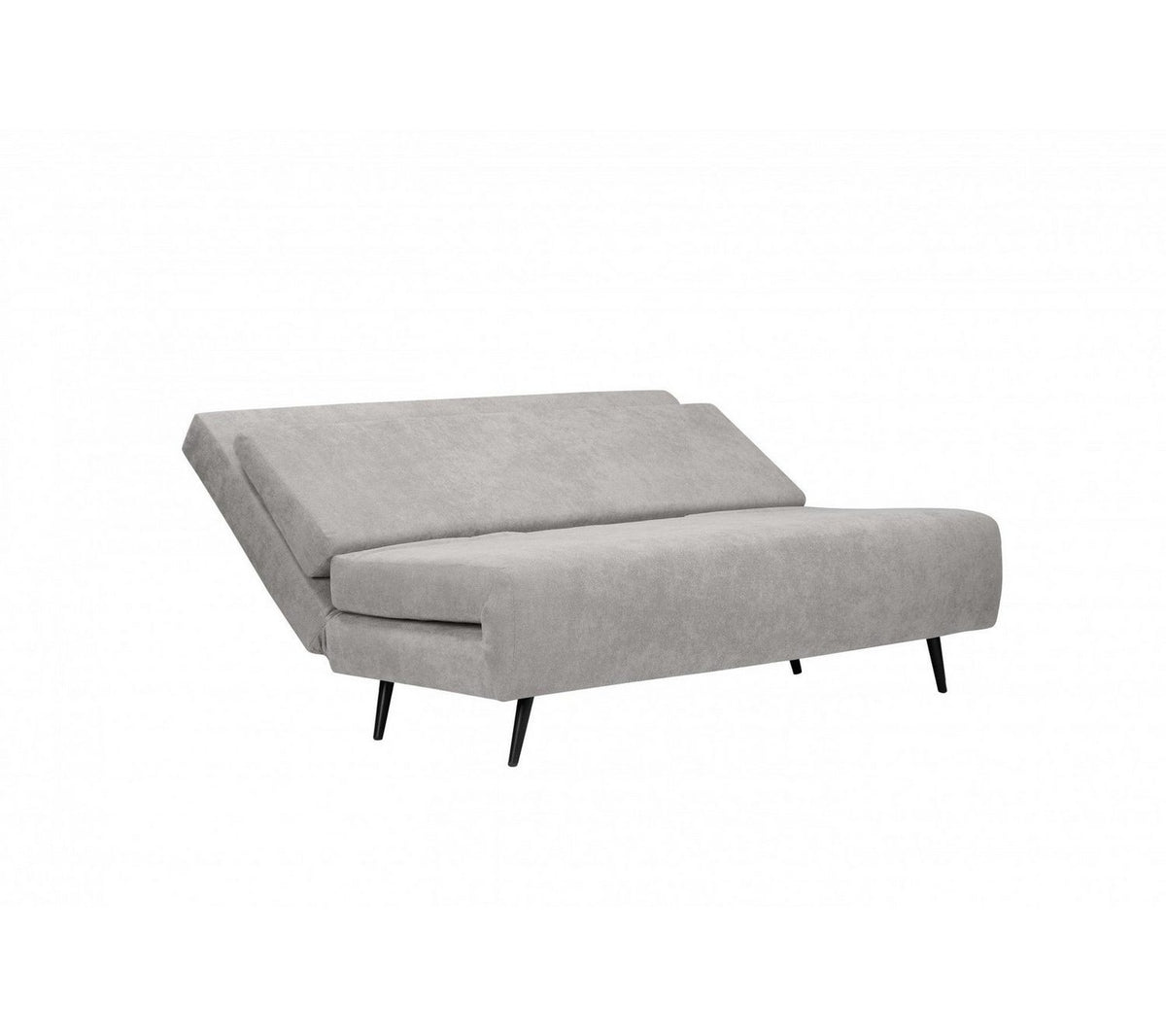 Seitenansicht des Schlafsofas Linnea in Hellgrau